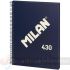 Milan Serie 1918 Cuaderno Espiral Formato A4 Pauta 7mm - 80 Hojas de 95 gr/m2 - Microperforado, 4 Taladros - Color Azul-1