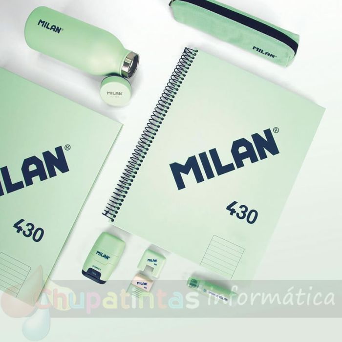 Milan Serie 1918 Cuaderno Espiral Formato A4 Pauta 7mm - 80 Hojas de 95 gr/m2 - Microperforado, 4 Taladros - Color Verde-5
