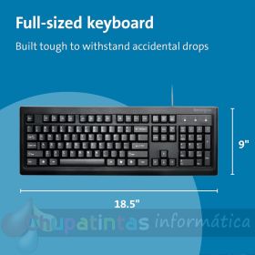 Kensington Value Teclado de Membrana USB - Teclas Tacto Sensible - Cable de 1.50m-3