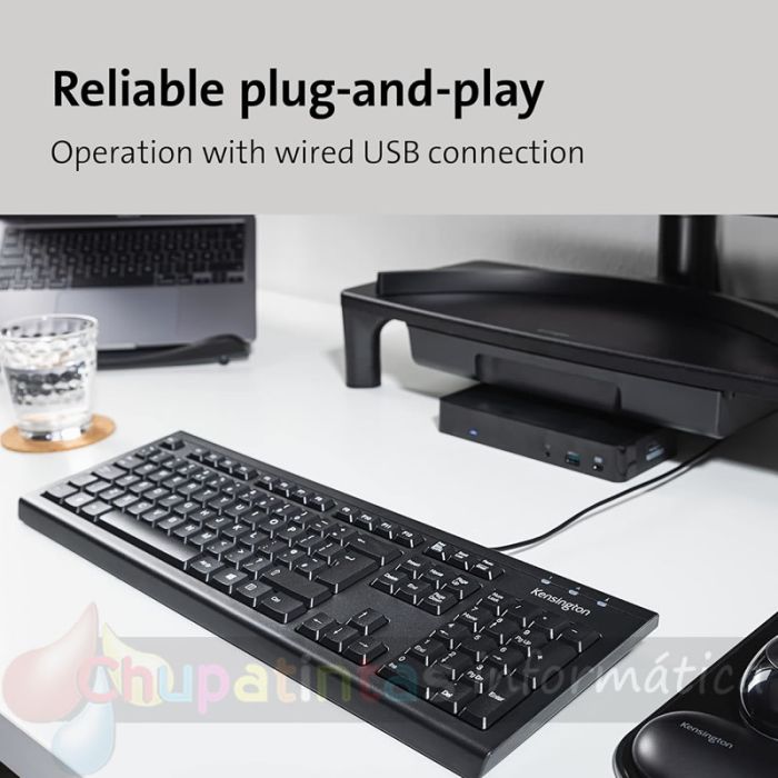 Kensington Value Teclado de Membrana USB - Teclas Tacto Sensible - Cable de 1.50m-4