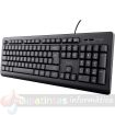Trust TK150 Teclado USB - Teclas Silenciosas - 104 Teclas - Cable de 1.80m - Color Negro