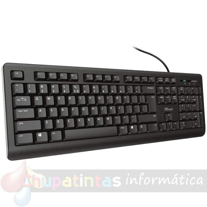 Trust TK150 Teclado USB - Teclas Silenciosas - 104 Teclas - Cable de 1.80m - Color Negro-2