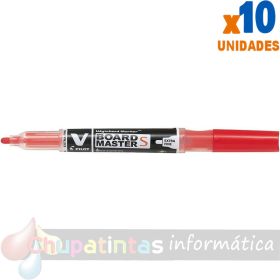 Pilot V-Board Master S Begreen Rotulador para Pizarra Blanca - Punta Redonda 3.5mm - Recargable - Color Rojo