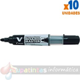 Pilot V-Board Master Begreen Rotulador para Pizarra Blanca - Punta Redonda 6mm - Recargable - Color Negro