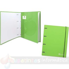 Bismark Carpeta de Cartón con Recambio - Formato A4 - Cuatro Anillas - Recambio a Juego - Color Verde