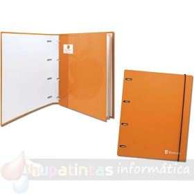 Bismark Carpeta de Cartón con Recambio - Formato A4 - Cuatro Anillas - Recambio a Juego - Color Naranja