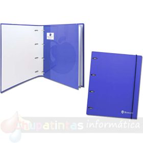 Bismark Carpeta de Cartón con Recambio - Formato A4 - Cuatro Anillas - Recambio a Juego - Color Azul