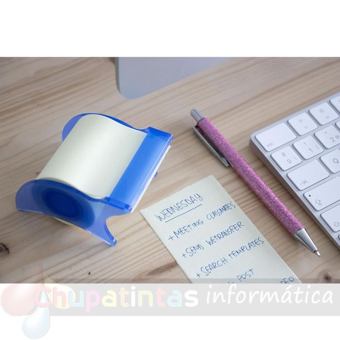 Apli Dispensador Nota Adhesiva Rollo - 60mm x 10m - Facil de Usar - Adhesivo de Calidad - Amarillo