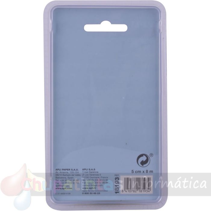 Apli Dispensador Nota Adhesiva Rollo - 50mm x 8m - Fácil de Usar - Adhesivo de Calidad - Azul-2