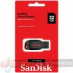 Sandisk Cruzer Blade Memoria USB 2.0 32GB - Ultra Compacta - Color Negro/Rojo (Pendrive)