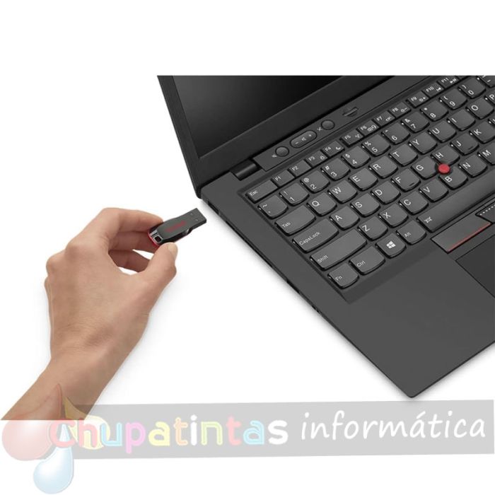 Sandisk Cruzer Blade Memoria USB 2.0 128GB - Ultra Compacta - Color Negro/Rojo (Pendrive)-4