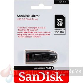 Sandisk Cruzer Ultra Memoria USB 3.0 32GB - Color Negro (Pendrive)-1