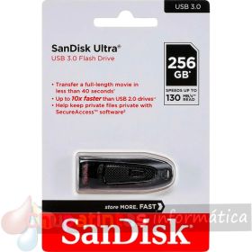 Sandisk Cruzer Ultra Memoria USB 3.0 256GB - Color Negro (Pendrive)-1