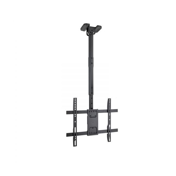Tooq Soporte de Techo para Pantallas 32-75" - Angulo de Giro 180º - Inclinable - Gestion de Cables - Peso Max. 60kg - VESA Max. 400x400mm - Color Negro