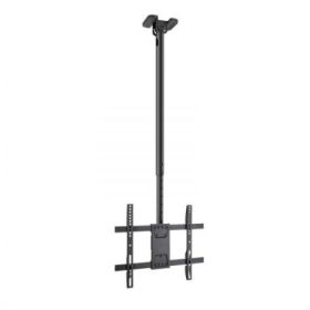 Tooq Soporte XL de Techo para Pantallas 32-75" - Angulo de Giro 180º - Inclinable - Gestion de Cables - Peso Max. 60kg - VESA Max. 400x400mm - Color Negro