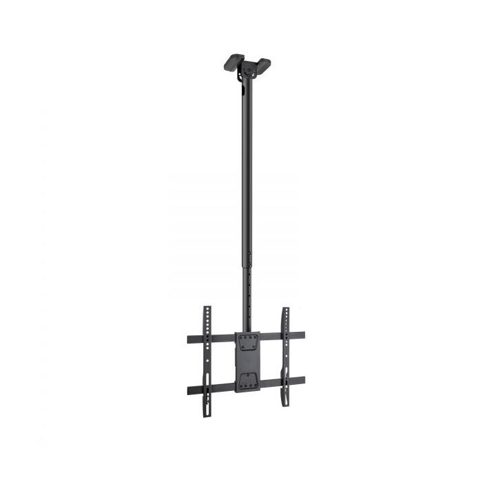Tooq Soporte XL de Techo para Pantallas 32-75" - Angulo de Giro 180º - Inclinable - Gestion de Cables - Peso Max. 60kg - VESA Max. 400x400mm - Color Negro