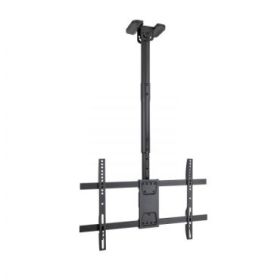 Tooq Soporte de Techo para Pantallas 43-86" - Angulo de Giro 180º - Inclinable - Gestion de Cables - Peso Max. 60kg - VESA Max. 600x400mm - Color Negro