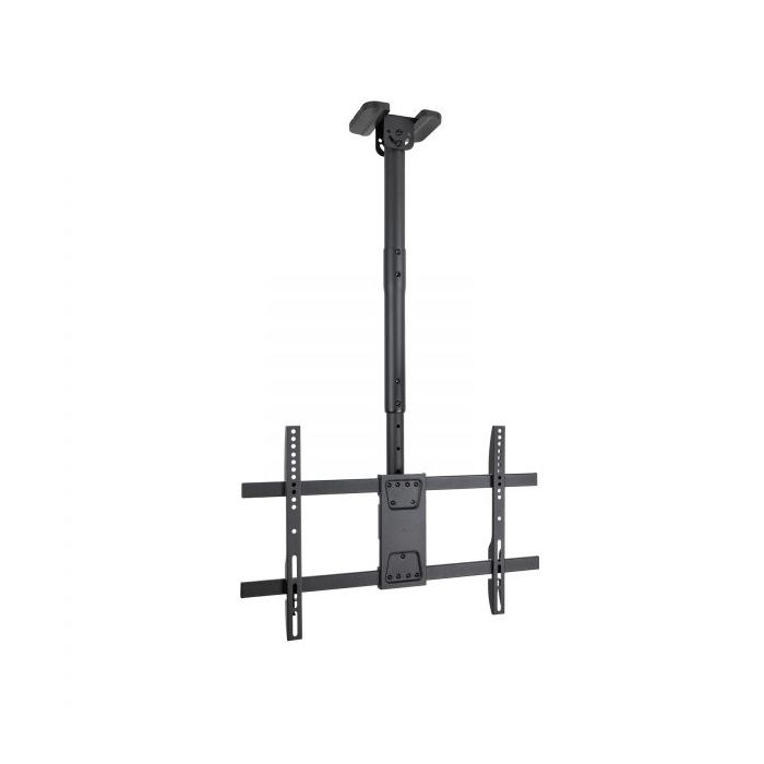 Tooq Soporte de Techo para Pantallas 43-86" - Angulo de Giro 180º - Inclinable - Gestion de Cables - Peso Max. 60kg - VESA Max. 600x400mm - Color Negro