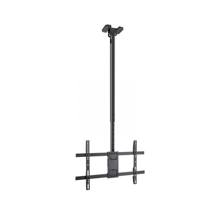 Tooq Soporte XL de Techo para Pantallas 43-86" - Angulo de Giro 180º - Inclinable - Gestion de Cables - Peso Max. 60kg - VESA Max. 600x400mm - Color Negro