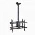 Tooq Soporte de Techo para 2 Pantallas 43-86" - Angulo de Giro 180º - Inclinable - Gestion de Cables - Peso Max. por Pantalla 50kg - VESA Max. 600x400mm - Color Negro