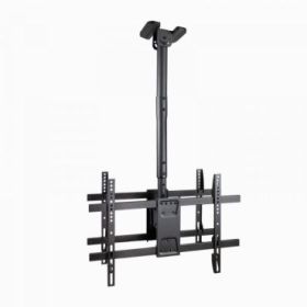 Tooq Soporte de Techo para 2 Pantallas 43-86" - Angulo de Giro 180º - Inclinable - Gestion de Cables - Peso Max. por Pantalla 50kg - VESA Max. 600x400mm - Color Negro