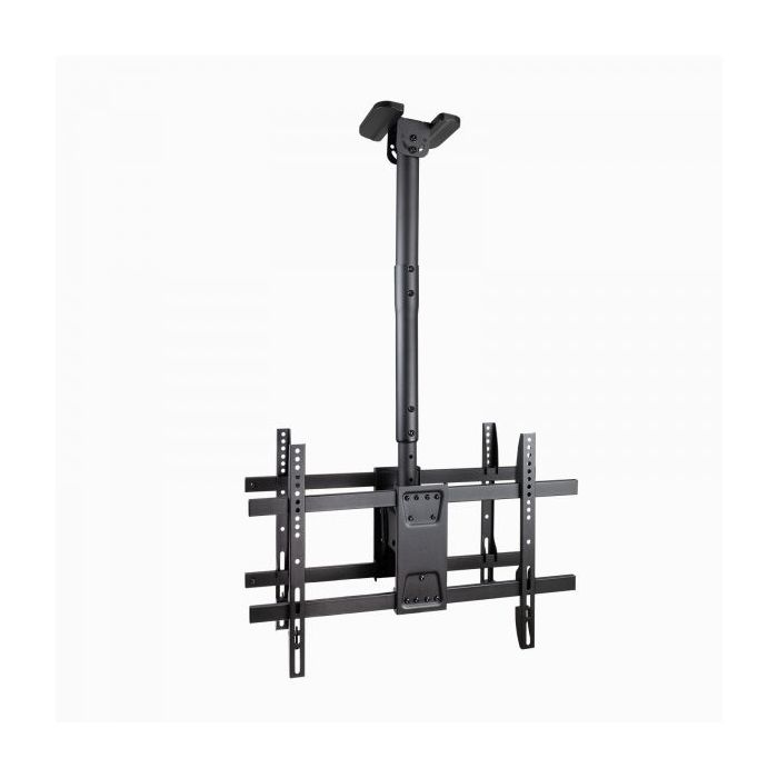 Tooq Soporte de Techo para 2 Pantallas 43-86" - Angulo de Giro 180º - Inclinable - Gestion de Cables - Peso Max. por Pantalla 50kg - VESA Max. 600x400mm - Color Negro