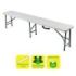 Sungarden Banco de Resina Plegable 180x29x43cm 3.5cm - Color Blanco