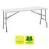 Sungarden Mesa de Resina Plegable 152x70x74cm 3.5cm - Color Blanco