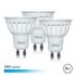 Elbat Pack 3 Bombillas LED Gu10 - 6W - 560Lm - Luz Fria - Color Blanco