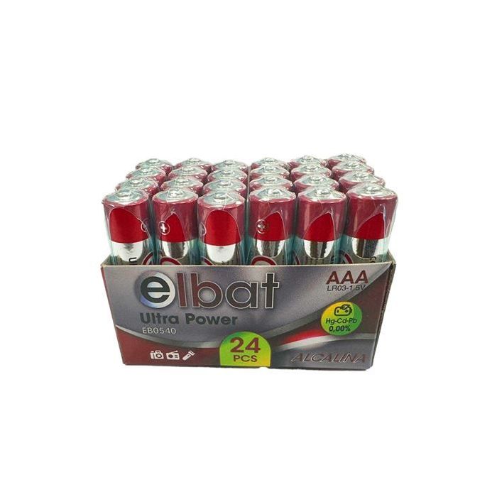 Elbat Pack 24 Pcs Pilas Alcalinas LR03/AAA - Color Varios