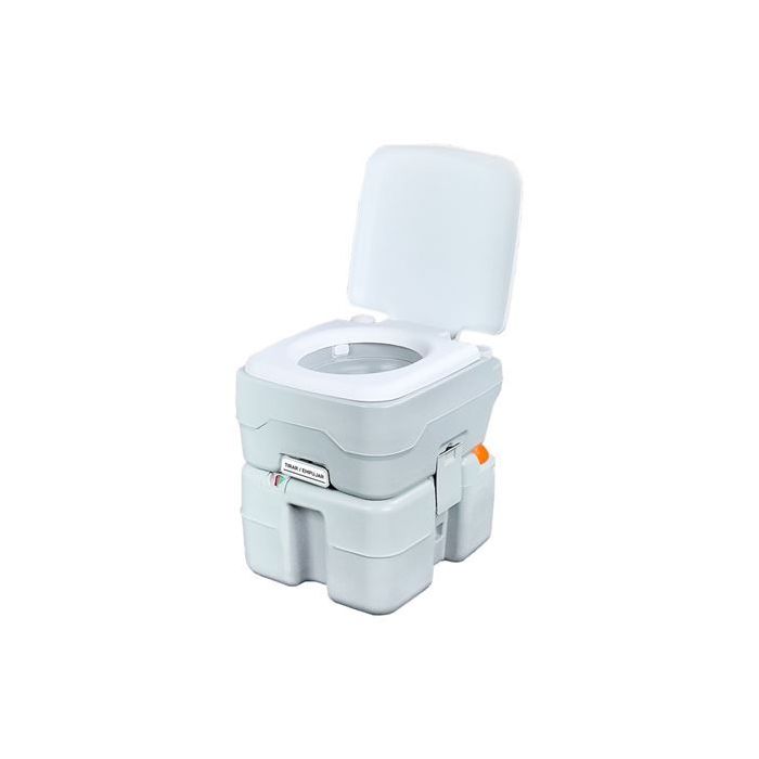 Muvip Inodoro Quimico Portatil 20 Litros con Nivel - Color Blanco