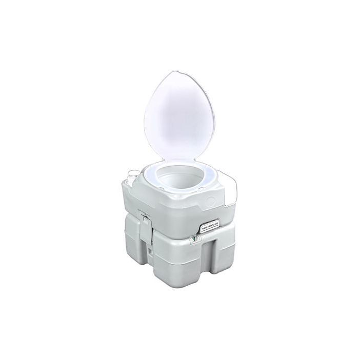 Muvip Inodoro Quimico Portatil 20 Litros Diagonal con Nivel - Color Blanco