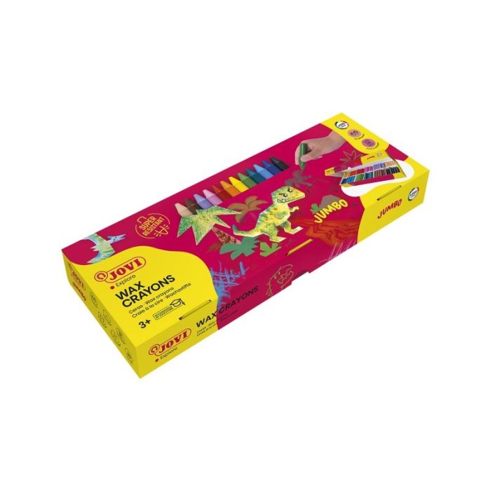 Jovi Jumbo Caja de 300 Ceras - No Manchan - No Huelen - No Se Rompen - Deslizan Bien - Faciles de Afilar - Desarrollan Motricidad Fina - Color Surtido