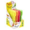 Jovi Gel Textmarker Expositor con 20 Marcadores de Texto - Colores Fluorescentes - No Necesitan Punta - Deslizamiento Suave - No Traspasan - Secado Rapido - Aptos para Luz Negra - Color Surtido