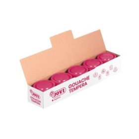 Jovi Bote de Tempera Escolar - 35ml - Colores Mezclables - para Papel, Cartulina, Madera, Tela, Pasta de Modelar y Fango - Uso con Pincel, Rodillo o Espatula - Color Rosa