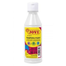 Jovi Tempera Paint Tempera Liquida - Base Agua - Lista para Usar - Alto Poder Cubriente - Secado Rapido - Excelente Rendimiento - Facil Aplicación - Color Blanco