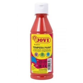 Jovi Tempera Paint Tempera Liquida - Base Agua - Lista para Usar - Alto Poder Cubriente - Secado Rapido - Fluidez Optima - Adherencia en Multiples Superficies - Color Rojo