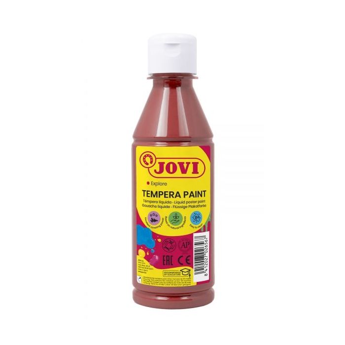 Jovi Tempera Paint Tempera Liquida - Base Agua - Lista para Usar - Alto Poder Cubriente - Secado Rapido - Facil Aplicacion - Excelente Adherencia - Acabado de Calidad - Color Rojo