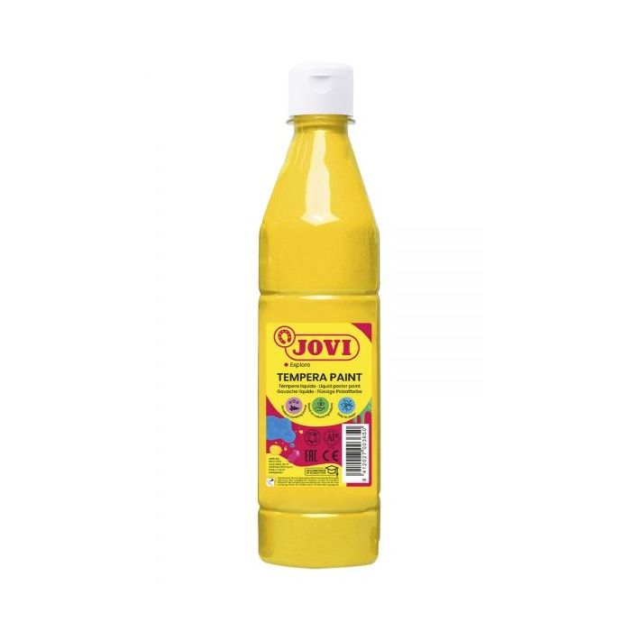 Jovi Tempera Paint Tempera Liquida - Base Agua - Lista para Usar - Alto Poder Cubriente - Secado Rapido - Facil Aplicacion - Excelente Adherencia - Color Amarillo