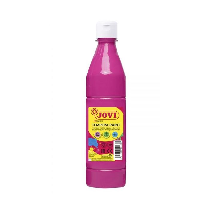 Jovi Tempera Paint Tempera Liquida - Base Agua - Lista para Usar - Alto Poder Cubriente - Secado Rapido - Excelente Rendimiento - Facil Aplicacion - Color Rosa