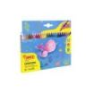 Jovi Large Easy Grip Estuche de 24 Ceras Plasticas Hexagonales - No Ruedan - Uso en Papel y Cartulina - Duracion Prolongada - sin Olor - Facil de Sacar Punta - No Mancha - Color Surtido