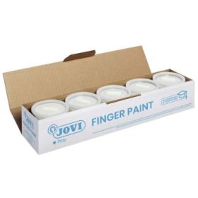 Jovi Bote de Pintura de Dedos - 125ml Pintura de Dedos - Colores Mezclables - Textura Gelatinosa - Lavable - sin Gluten Ni Alergenos - No Toxico - Estimula la Coordinacion Motora - Color Blanco