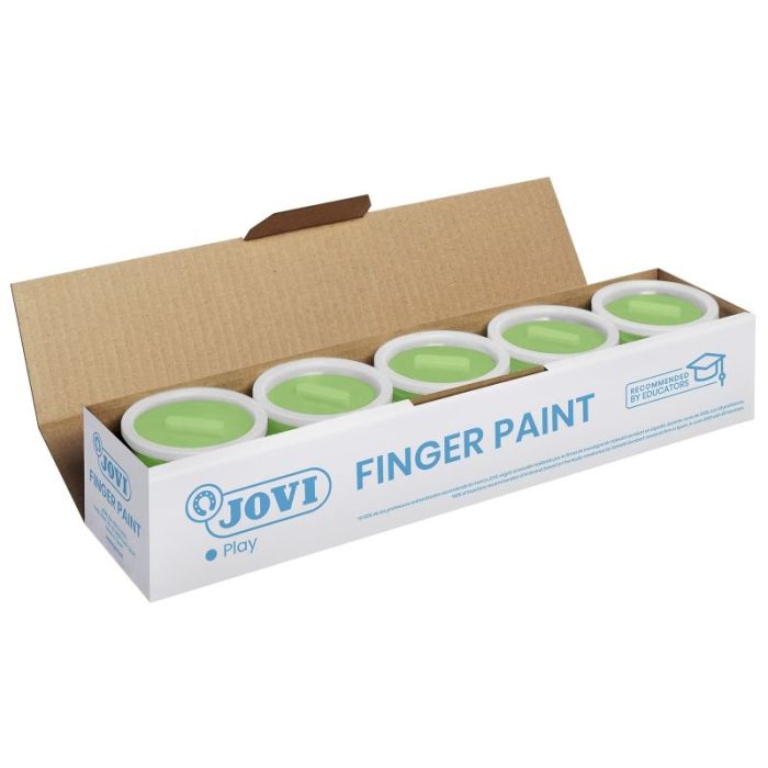 Jovi Bote de Pintura de Dedos - 125ml - Colores Mezclables - Textura Gelatinosa - Lavable - sin Gluten Ni Alergenos - No Toxico - Color Verde