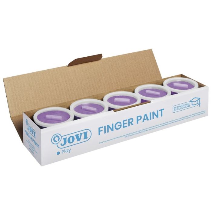 Jovi Bote de Pintura de Dedos - 125ml - Colores Mezclables - Textura Gelatinosa - Lavable - sin Gluten Ni Alergenos - No Toxico - Color Morado
