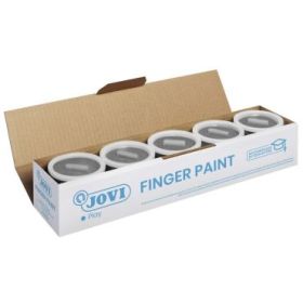 Jovi Bote de Pintura de Dedos - 125ml Pintura de Dedos - Colores Mezclables - Textura Gelatinosa - Lavable - sin Gluten Ni Alergenos - No Toxico - Estimula la Coordinacion Motora - Color Negro