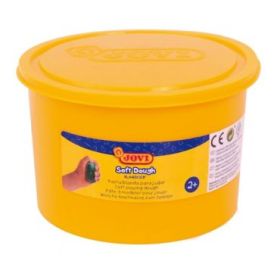 Jovi Soft Dough Blandiver Bote de 460gr - Amarillo. Blanda y Flexible - Facil de Amasar y Moldear - Ideal para Iniciacion al Modelaje - Fomenta Creatividad y Motricidad Fina - Color Amarillo