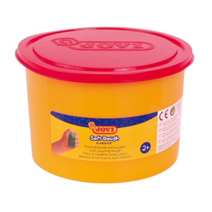 Jovi Soft Dough Blandiver Bote de 460gr - Rojo Pasta de Modelaje - Blanda y Flexible - Facil de Amasar y Moldear - Fomenta Creatividad y Motricidad Fina - Color Rojo