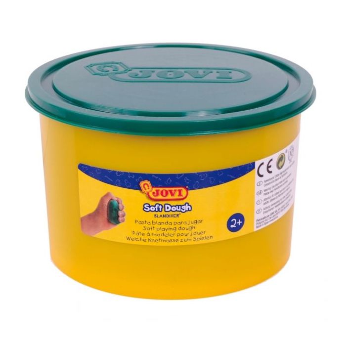 Jovi Soft Dough Blandiver Bote de 460gr - Pasta Blanda y Flexible - Facil de Amasar y Moldear - Ideal para Iniciacion al Modelaje - Fomenta Creatividad y Motricidad Fina - Color Verde