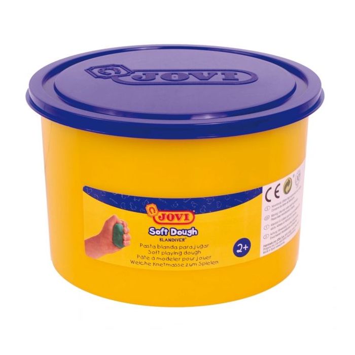 Jovi Soft Dough Blandiver Bote de 460gr - Facil de Amasar y Moldear - Ideal para Iniciacion al Modelaje - Fomenta Creatividad y Motricidad Fina - Color Azul