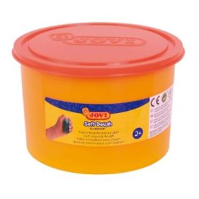 Jovi Soft Dough Blandiver Bote de 460gr - Naranja Pasta de Modelaje - Blanda y Flexible - Facil de Amasar y Moldear - Fomenta Creatividad y Motricidad Fina - Color Naranja
